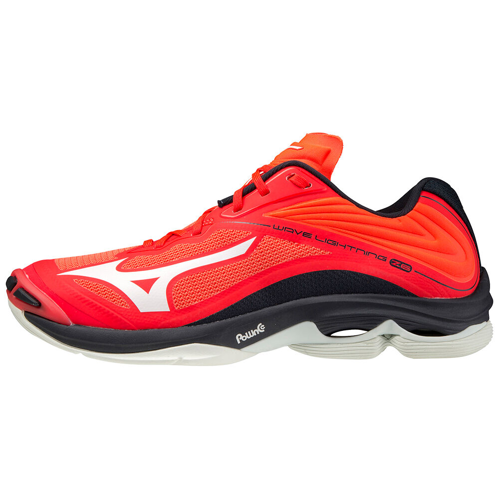 Zapatillas Voleibol Mizuno Wave Lightning Z6 Hombre Naranjas/Blancas/Azules Outlet YIPT-41628